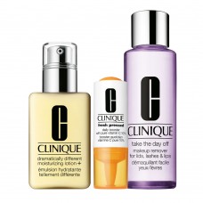 Clinique Moisturizer Kit - Booster + Hidratante Facial + Demaquilante Kit