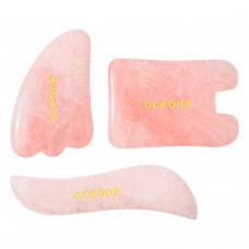 Océane Gua Sha Quartzo Rosa Kit – Massageadores Kit